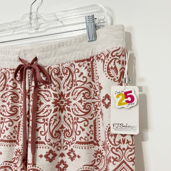PJ Salvage Paisley Print Drawstring Joggers Size Large - Picture 4 of 7